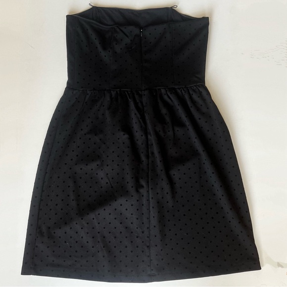 Gap Black Small Velvet Polka Dot Strapless Party Dress - Picture 10 of 10